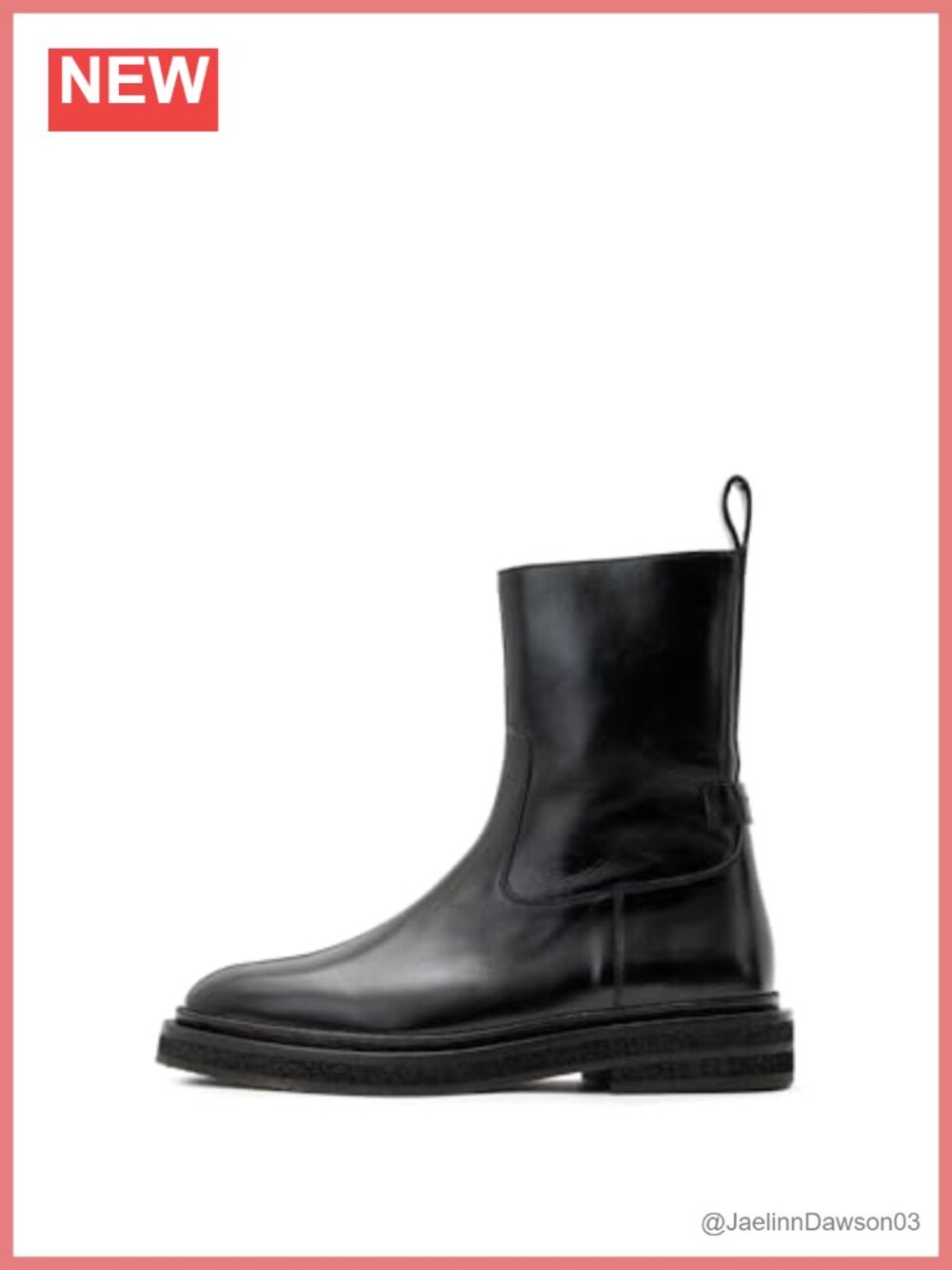 AllSaints Women's Escher Leather Ankle Boot Zip Up Chelsea Bootie